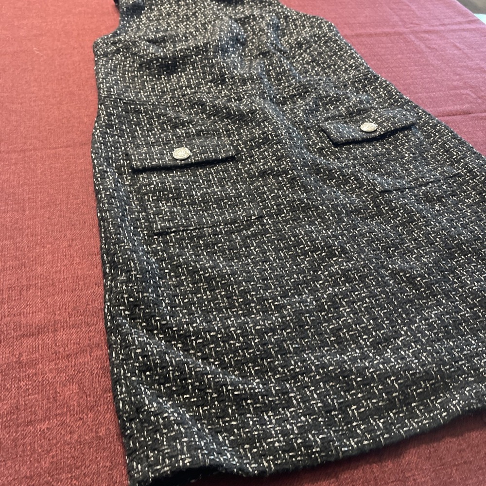 Loft Women Sleeveless Dress Size 4 Black /gray - Picture 2 of 11